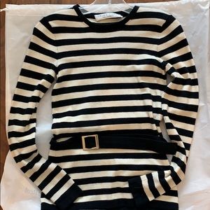 Trina Turk Black and White Cashmere blend sweater